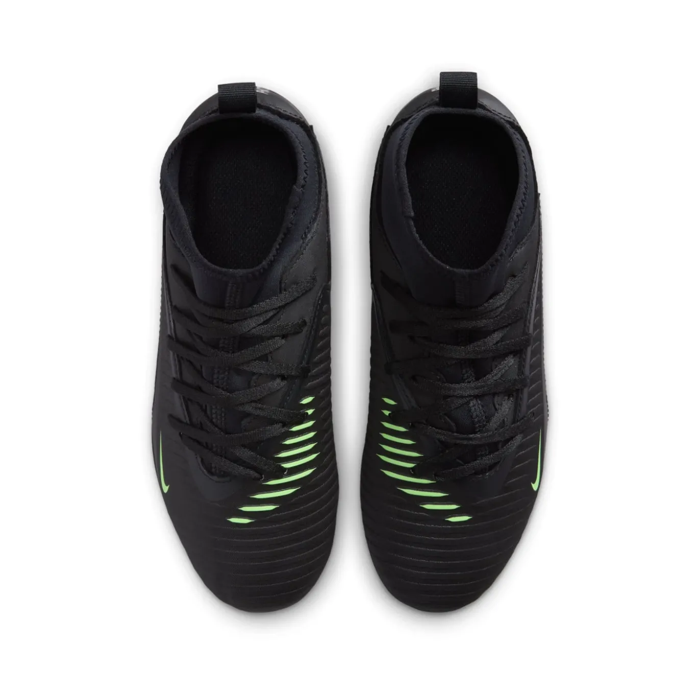 Nike Phantom 6 High Club Gras / Kunstgras Voetbalschoenen (MG) Kids Zwart Felgroen