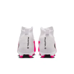 Nike Phantom 6 High Club Gras / Kunstgras Voetbalschoenen (MG) Kids Wit Felroze Zwart
