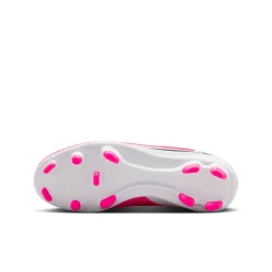 Nike Phantom 6 High Club Gras / Kunstgras Voetbalschoenen (MG) Kids Wit Felroze Zwart