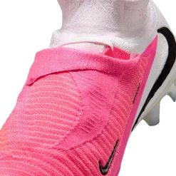 Nike Phantom 6 High Elite Gras Voetbalschoenen (FG) Wit Felroze Zwart