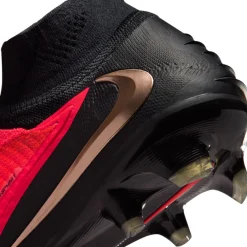 Nike Phantom 6 High Elite Gras Voetbalschoenen (FG) Zwart Felrood Goud