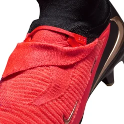 Nike Phantom 6 High Elite Gras Voetbalschoenen (FG) Zwart Felrood Goud
