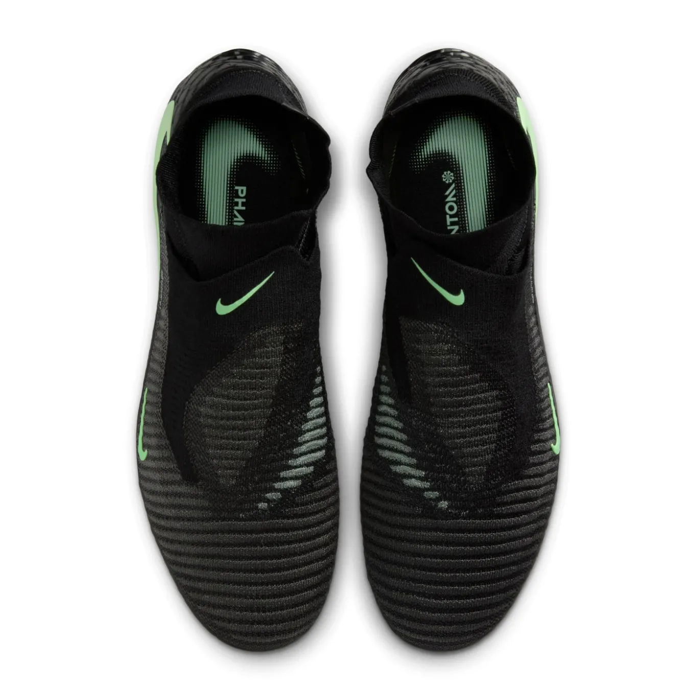 Nike Phantom 6 High Elite Gras Voetbalschoenen (FG) Zwart Felgroen