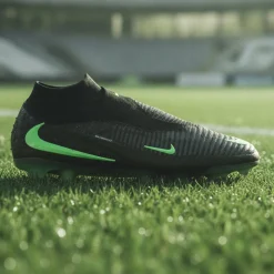 Nike Phantom 6 High Elite Gras Voetbalschoenen (FG) Zwart Felgroen