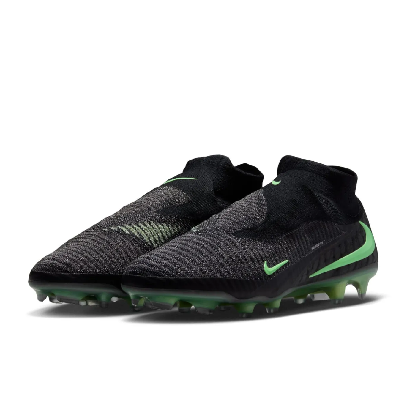 Nike Phantom 6 High Elite Gras Voetbalschoenen (FG) Zwart Felgroen
