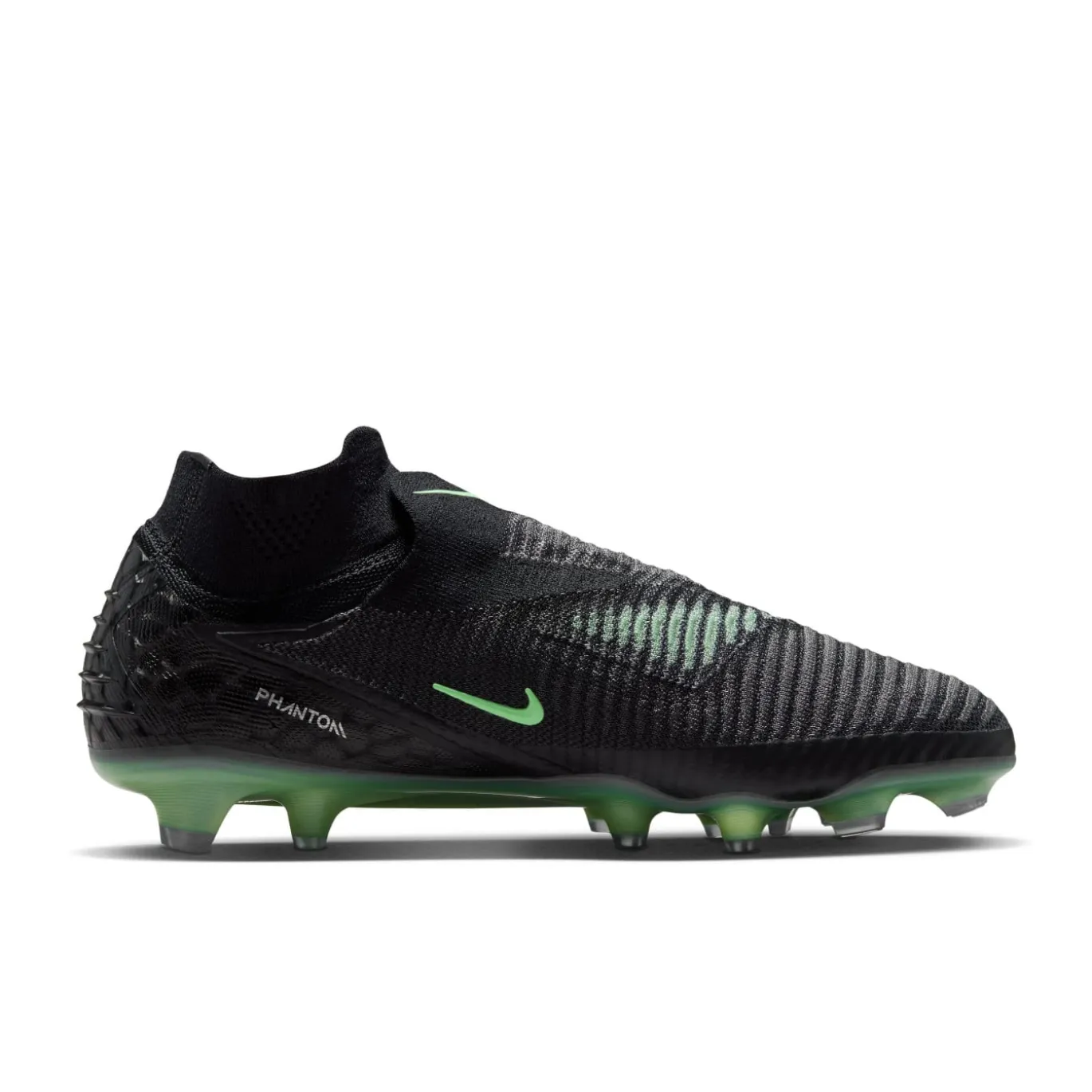 Nike Phantom 6 High Elite Gras Voetbalschoenen (FG) Zwart Felgroen