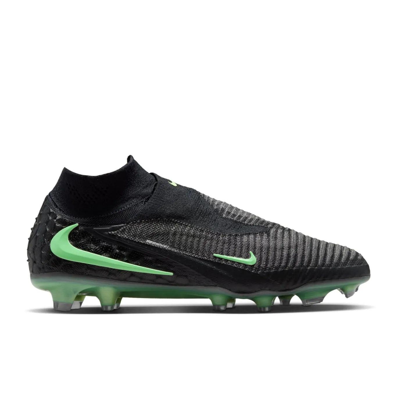 Nike Phantom 6 High Elite Gras Voetbalschoenen (FG) Zwart Felgroen