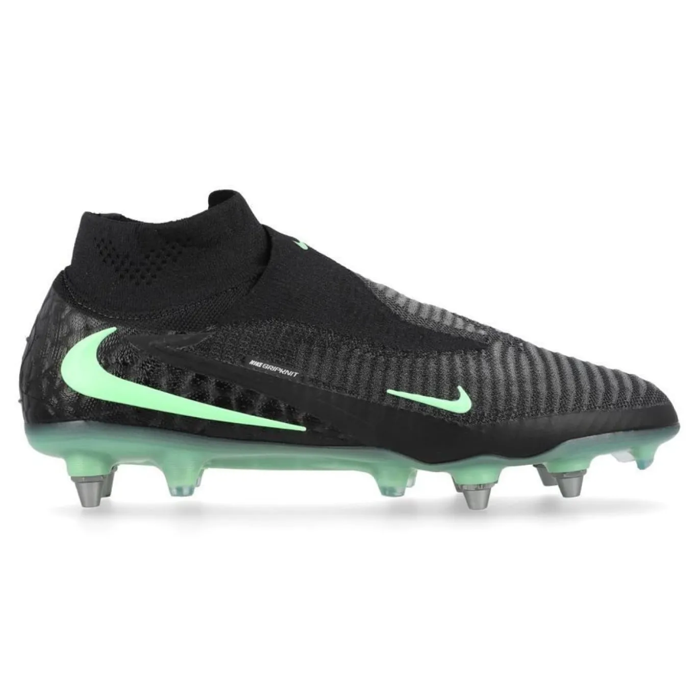 Nike Phantom 6 High Elite IJzeren-Nop Voetbalschoenen (SG) Pro Player Zwart Felgroen