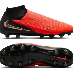 Nike Phantom 6 High Elite Kunstgras Voetbalschoenen (AG) Zwart Felrood Goud