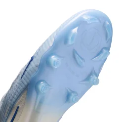 Nike Phantom 6 High LV8 Elite Gras Voetbalschoenen (FG) Gebroken Wit Lichtblauw Blauw