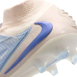 Nike Phantom 6 High LV8 Elite Gras Voetbalschoenen (FG) Gebroken Wit Lichtblauw Blauw