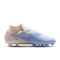Nike Phantom 6 High LV8 Elite Gras Voetbalschoenen (FG) Gebroken Wit Lichtblauw Blauw