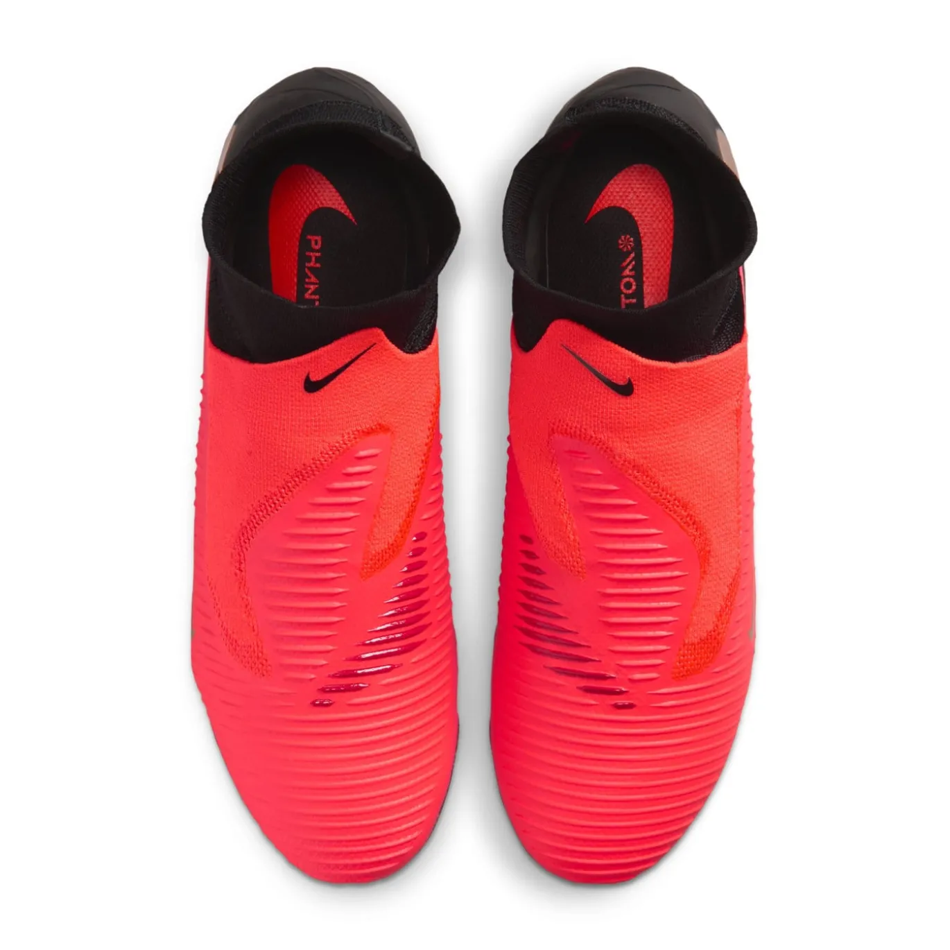Nike Phantom 6 High Pro Gras Voetbalschoenen (FG) Zwart Felrood Goud