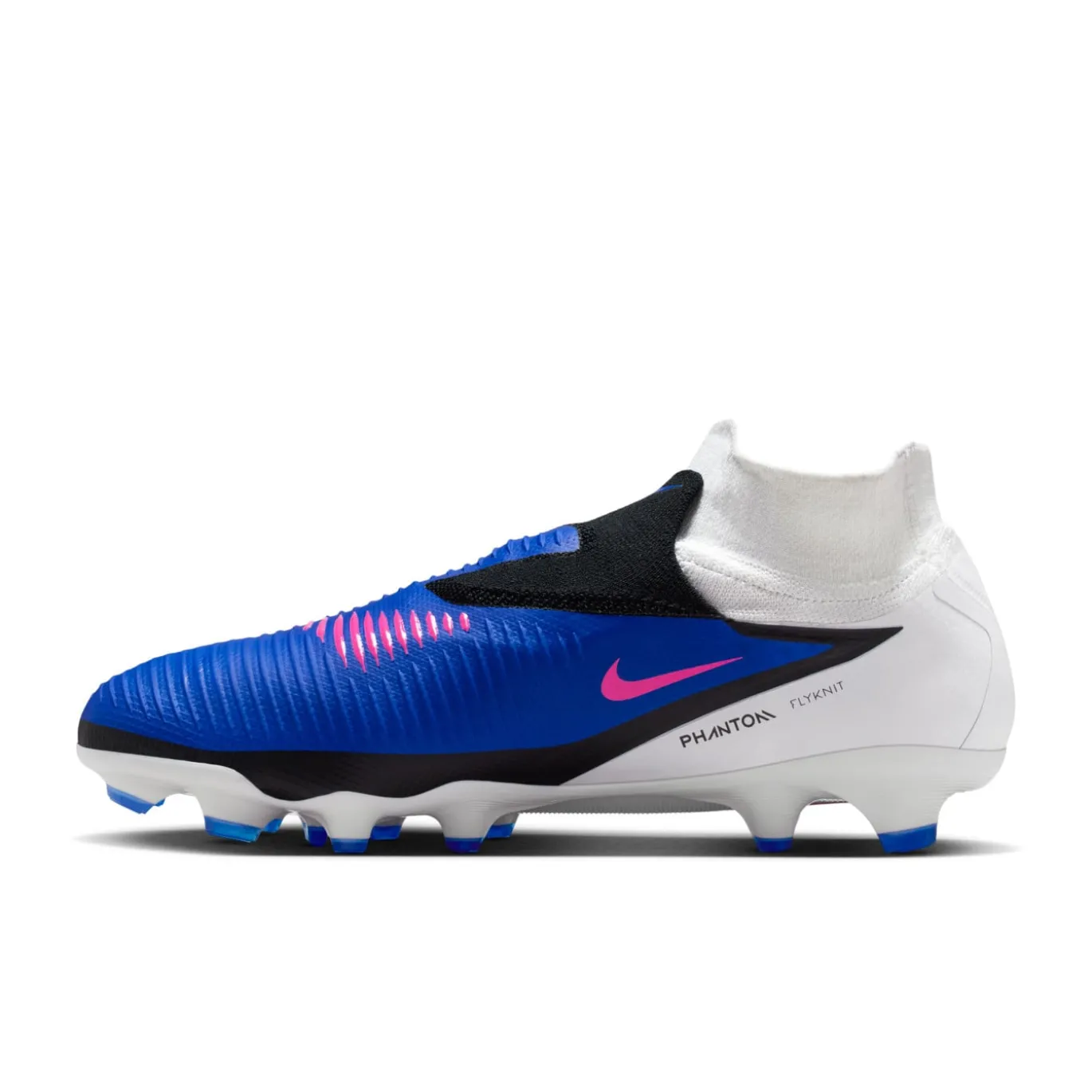 Nike Phantom 6 High Pro Gras Voetbalschoenen (FG) Blauw Wit Felroze