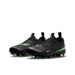 Nike Phantom 6 Low Academy Gras / Kunstgras Voetbalschoenen (MG) Kids Zwart Felgroen