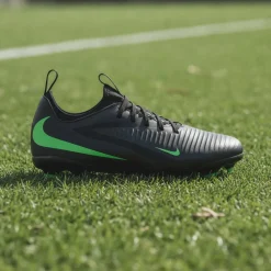 Nike Phantom 6 Low Academy Gras / Kunstgras Voetbalschoenen (MG) Kids Zwart Felgroen