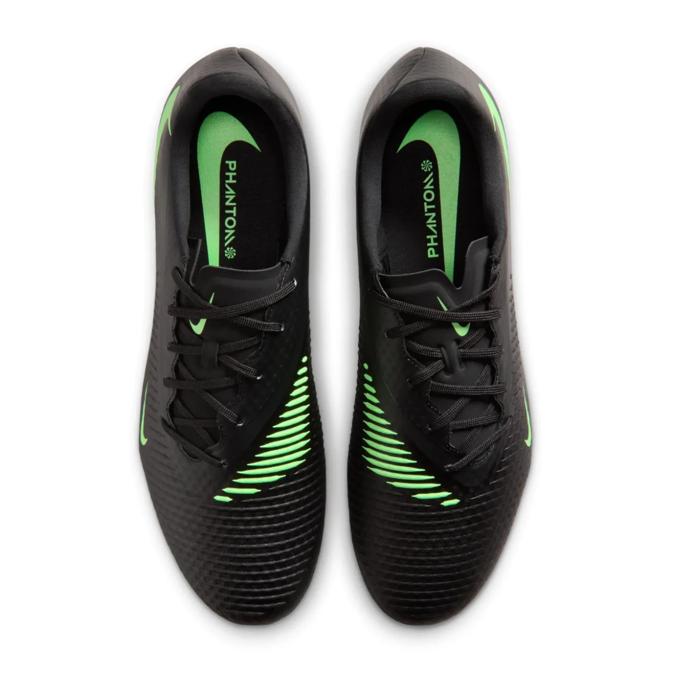 Nike Phantom 6 Low Academy Gras / Kunstgras Voetbalschoenen (MG) Zwart Felgroen