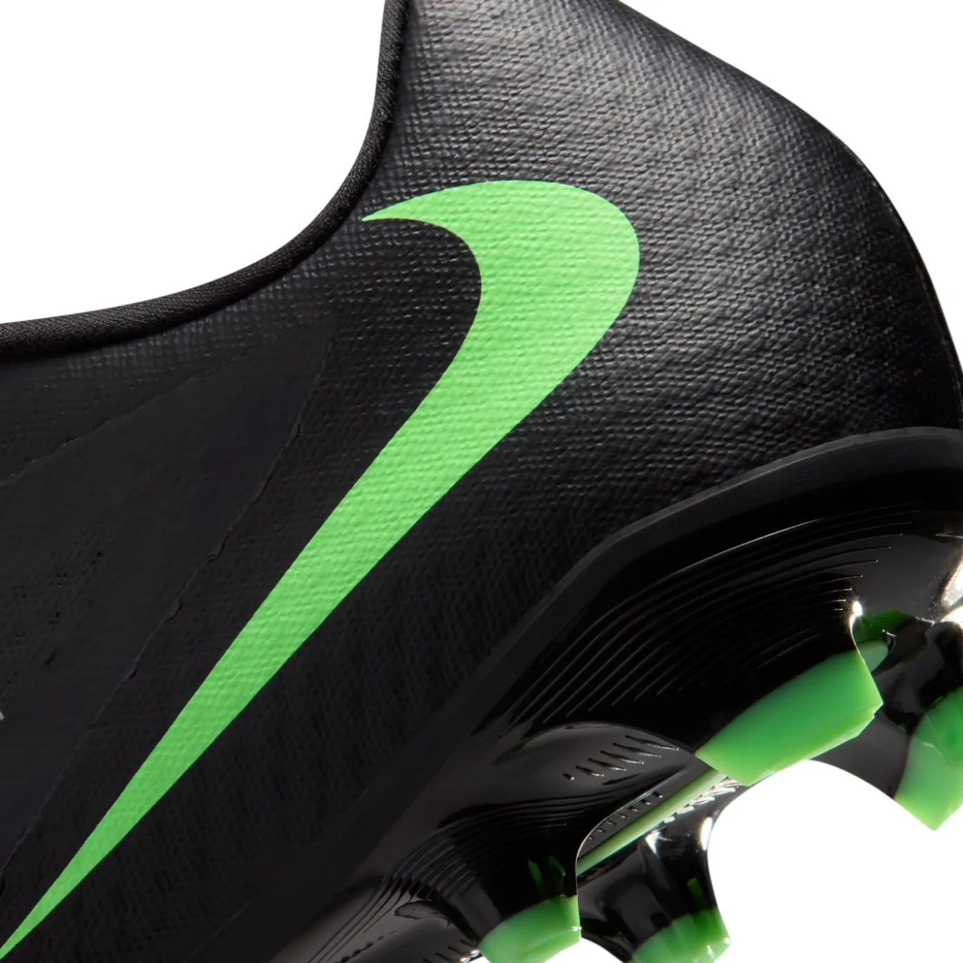 Nike Phantom 6 Low Academy Gras / Kunstgras Voetbalschoenen (MG) Zwart Felgroen