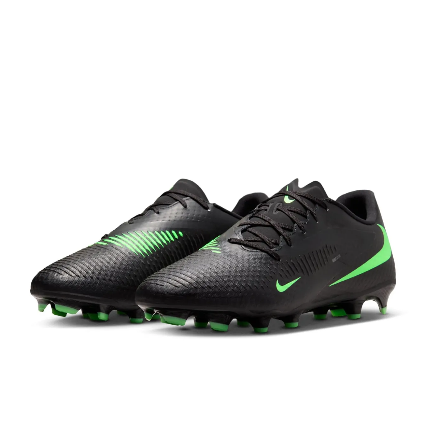 Nike Phantom 6 Low Academy Gras / Kunstgras Voetbalschoenen (MG) Zwart Felgroen