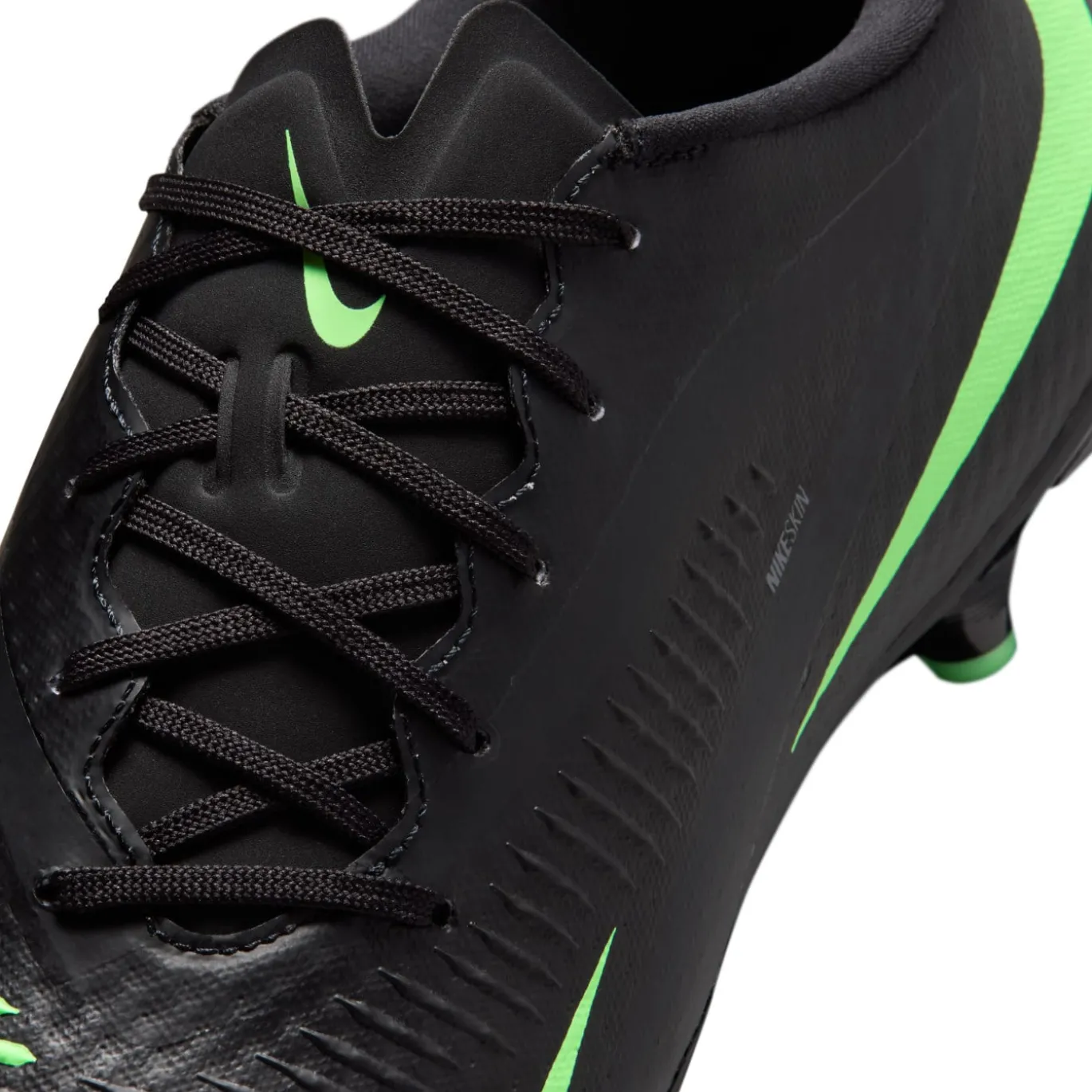 Nike Phantom 6 Low Academy Gras / Kunstgras Voetbalschoenen (MG) Zwart Felgroen