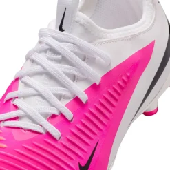 Nike Phantom 6 Low Academy Gras / Kunstgras Voetbalschoenen (MG) Kids Wit Felroze Zwart