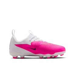 Nike Phantom 6 Low Academy Gras / Kunstgras Voetbalschoenen (MG) Kids Wit Felroze Zwart