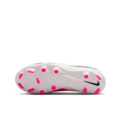 Nike Phantom 6 Low Academy Gras / Kunstgras Voetbalschoenen (MG) Kids Wit Felroze Zwart
