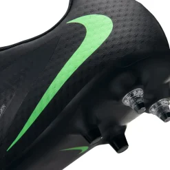 Nike Phantom 6 Low Academy IJzeren-Nop Voetbalschoenen (SG) Anti-Clog Zwart Felgroen