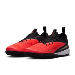 Nike Phantom 6 Low Academy Zaalvoetbalschoenen (IN) Kids Zwart Felrood Goud
