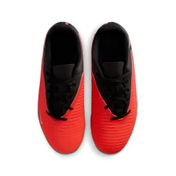 Nike Phantom 6 Low Club Gras / Kunstgras Voetbalschoenen (MG) Kids Zwart Felrood Goud