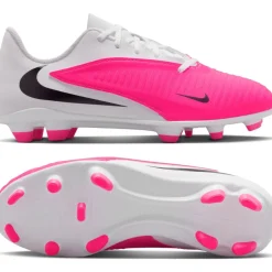 Nike Phantom 6 Low Club Gras / Kunstgras Voetbalschoenen (MG) Kids Wit Felroze Zwart