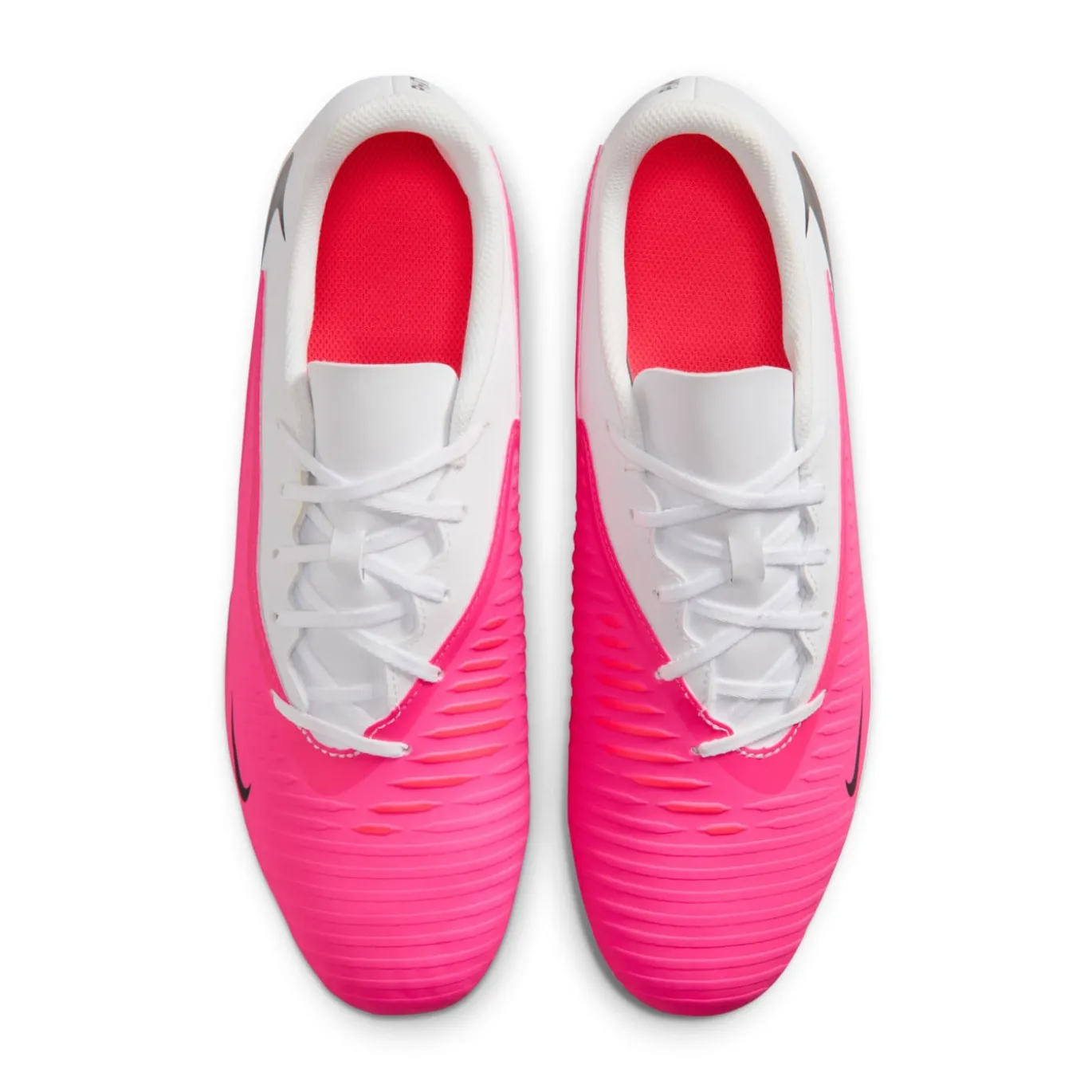 Nike Phantom 6 Low Club Gras / Kunstgras Voetbalschoenen (MG) Wit Felroze Zwart