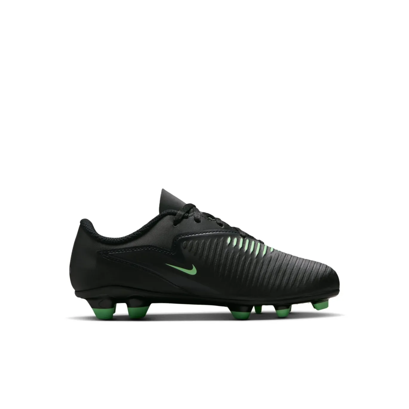 Nike Phantom 6 Low Club Gras / Kunstgras Voetbalschoenen (MG) Peuters/Kleuters Zwart Felgroen