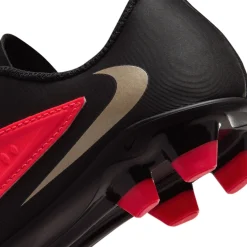 Nike Phantom 6 Low Club Gras / Kunstgras Voetbalschoenen (MG) Peuters/Kleuters Zwart Felrood Goud