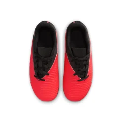 Nike Phantom 6 Low Club Gras / Kunstgras Voetbalschoenen (MG) Peuters/Kleuters Zwart Felrood Goud