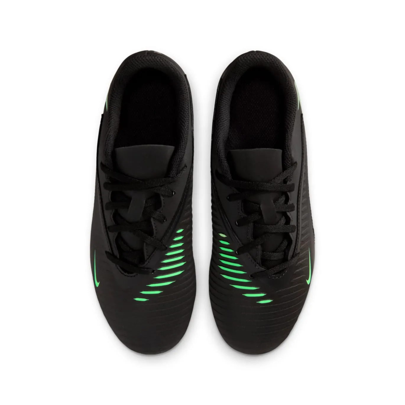 Nike Phantom 6 Low Club Gras / Kunstgras Voetbalschoenen (MG) Kids Zwart Felgroen