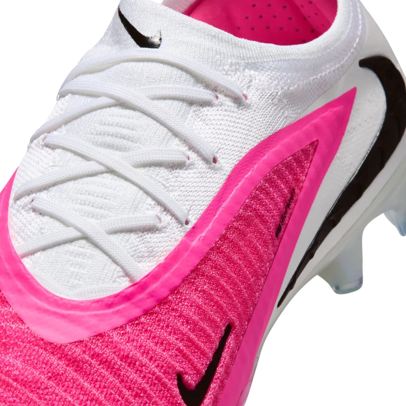 Nike Phantom 6 Low Elite Gras Voetbalschoenen (FG) Wit Felroze Zwart