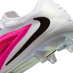 Nike Phantom 6 Low Elite Gras Voetbalschoenen (FG) Wit Felroze Zwart