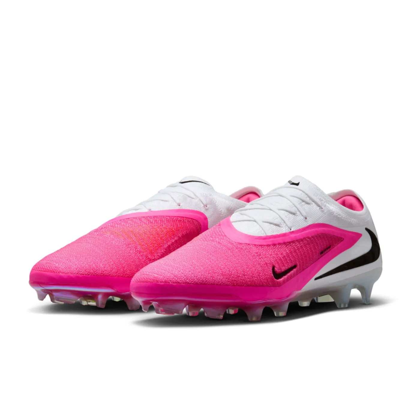 Nike Phantom 6 Low Elite Gras Voetbalschoenen (FG) Wit Felroze Zwart
