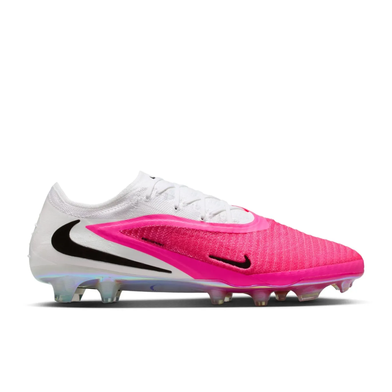 Nike Phantom 6 Low Elite Gras Voetbalschoenen (FG) Wit Felroze Zwart