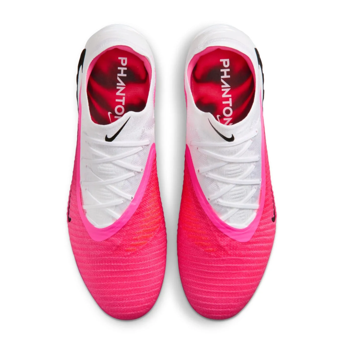 Nike Phantom 6 Low Elite Gras Voetbalschoenen (FG) Wit Felroze Zwart