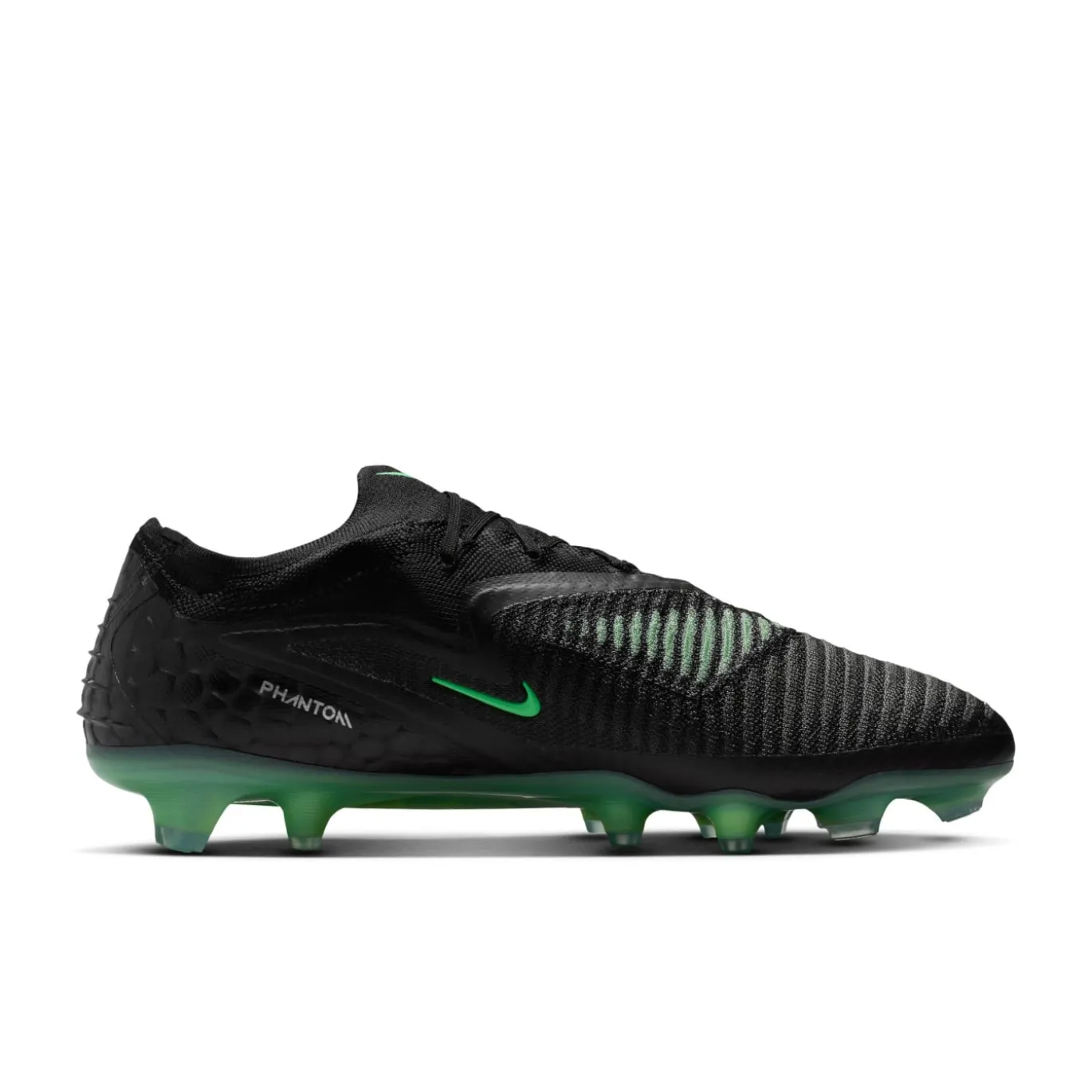 Nike Phantom 6 Low Elite Gras Voetbalschoenen (FG) Zwart Felgroen