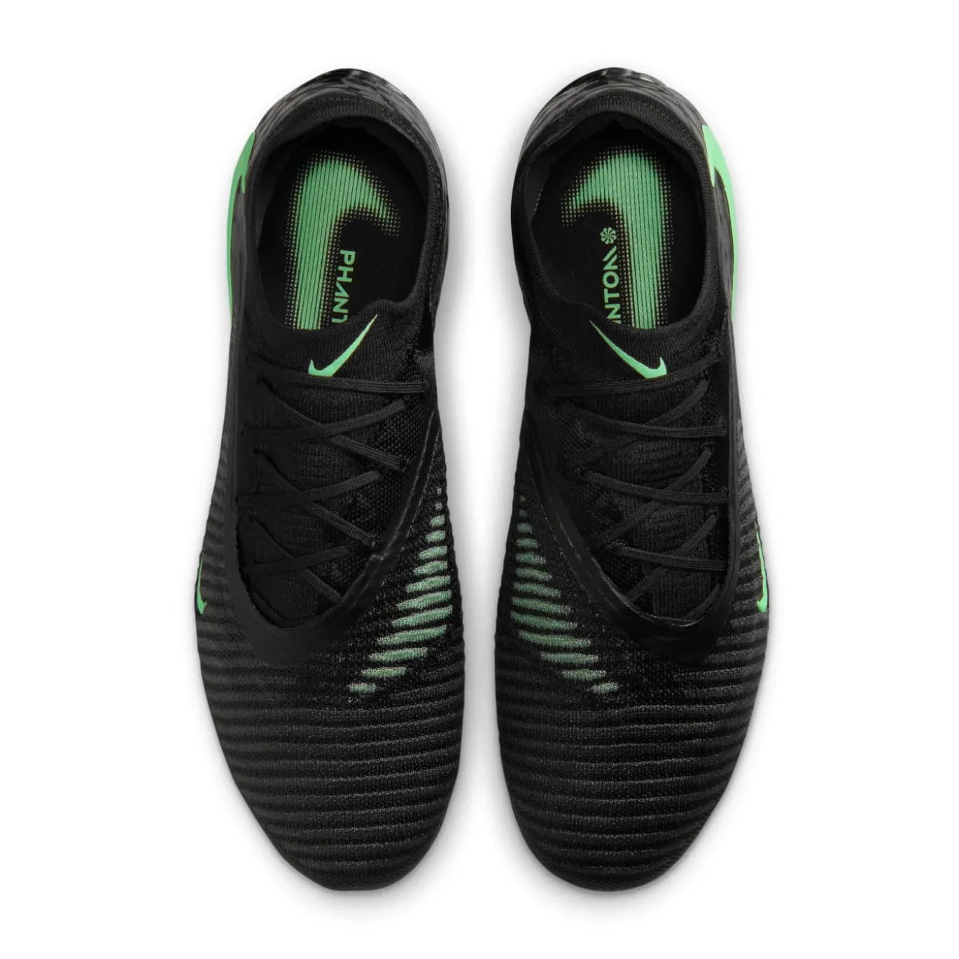Nike Phantom 6 Low Elite Gras Voetbalschoenen (FG) Zwart Felgroen