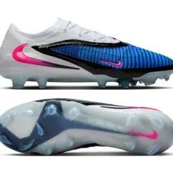 Nike Phantom 6 Low Elite Gras Voetbalschoenen (FG) Blauw Wit Felroze