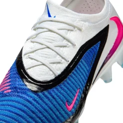 Nike Phantom 6 Low Elite Gras Voetbalschoenen (FG) Blauw Wit Felroze