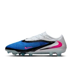 Nike Phantom 6 Low Elite Gras Voetbalschoenen (FG) Blauw Wit Felroze