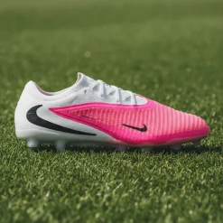 Nike Phantom 6 Low Elite IJzeren-Nop Voetbalschoenen (SG) Pro Player Wit Felroze Zwart