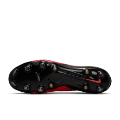 Nike Phantom 6 Low Elite IJzeren-Nop Voetbalschoenen (SG) Pro Player Zwart Felrood Goud