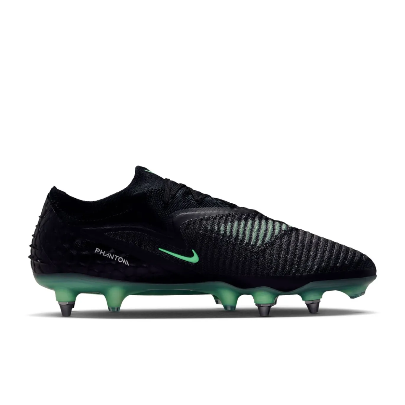 Nike Phantom 6 Low Elite IJzeren-Nop Voetbalschoenen (SG) Pro Player Zwart Felgroen
