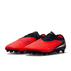 Nike Phantom 6 Low Elite Kunstgras Voetbalschoenen (AG) Zwart Felrood Goud